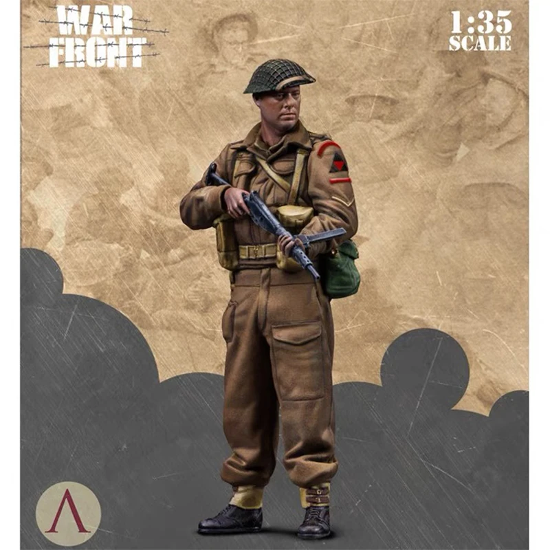 1/35 Scale Resin Soldier Model - World War II Captain GK White Military Scene Handmade Resin Statue for Collectors