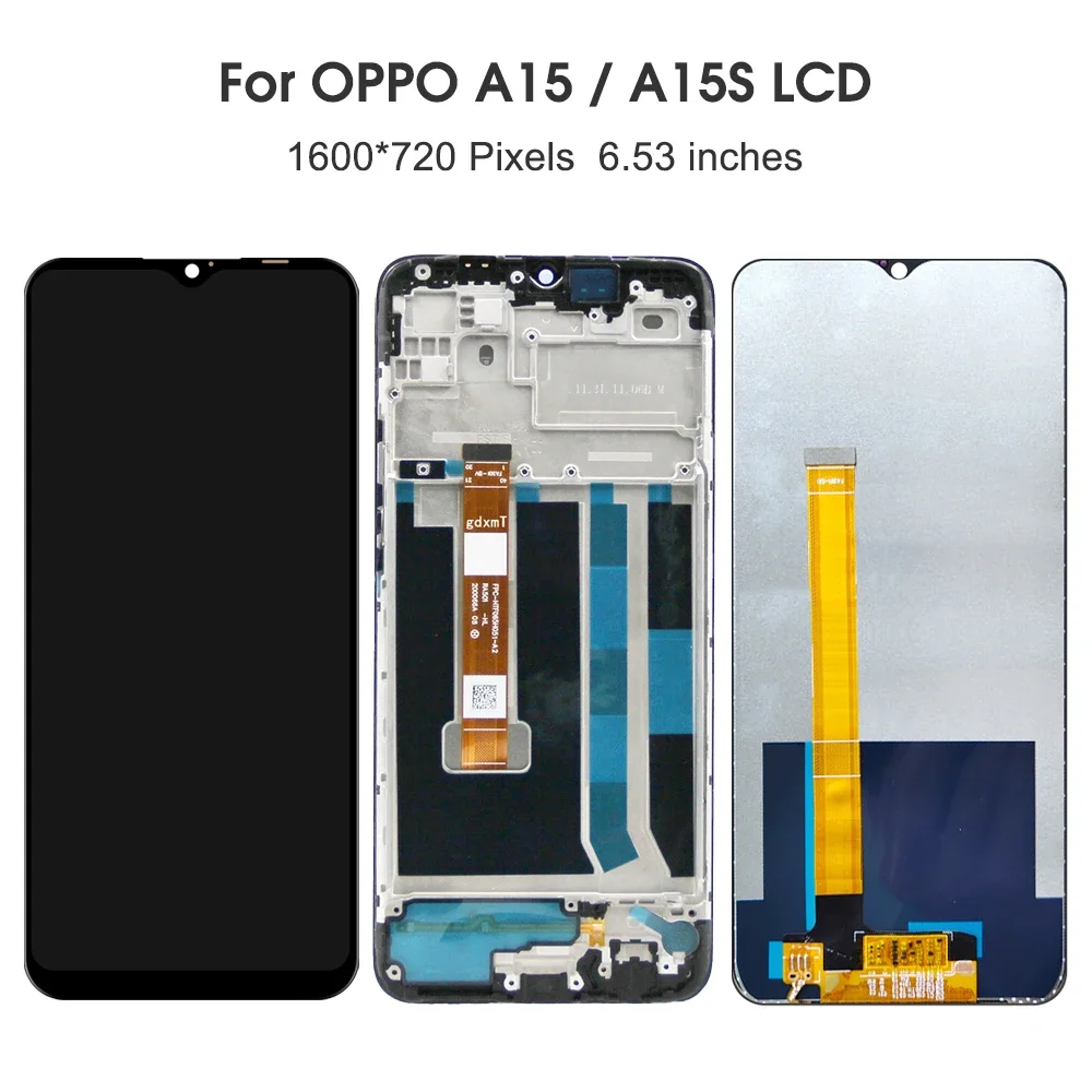 For OPPO A15 6.52\'\'For OPPO A15S CPH2185 CPH2179 LCD Display Touch Screen Digitizer Assembly Replacement