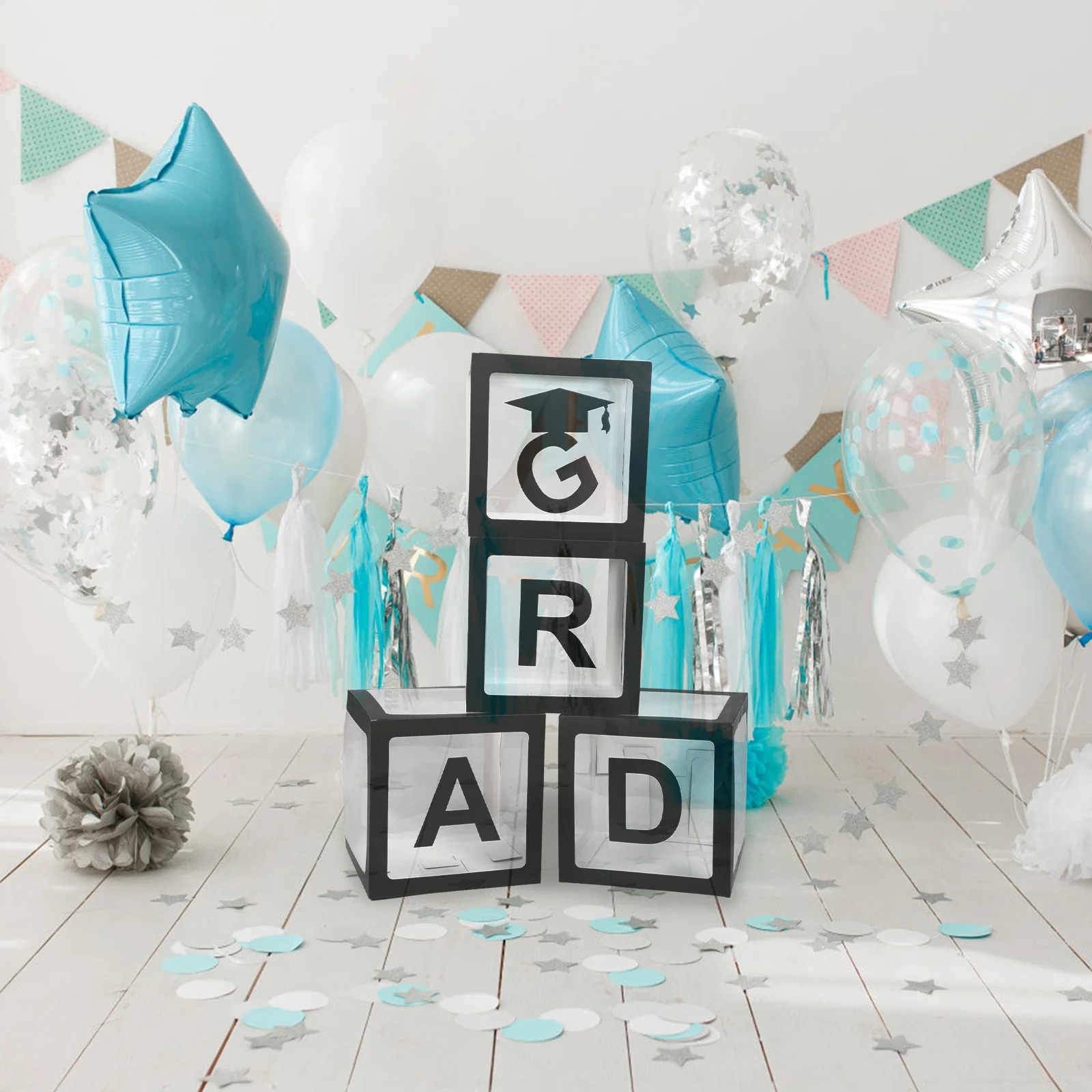 

1 set Graduation Balloon Boxes Party Decorations DIY Style Accessories Balloon Box Decor Storage Holiday naments