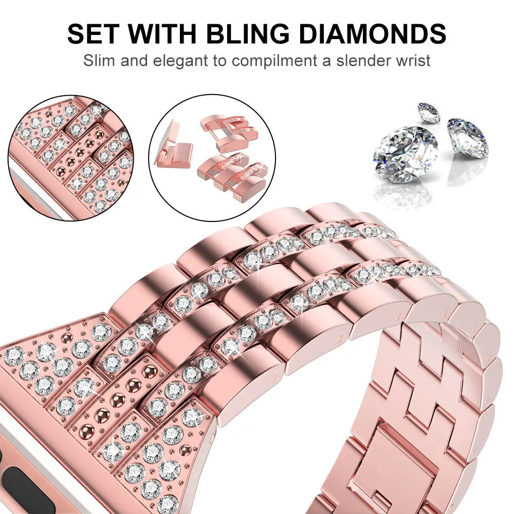 Metal Strap for Apple Watch 8 7 6 5 4 3SE Band Luxury Stainless Steel Diamond Bracelet for iWatch 45mm 41mm 44mm 40mm 42mm 38mm