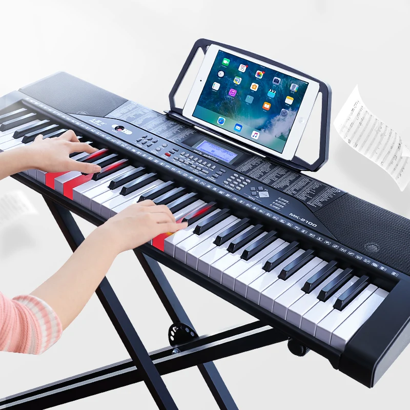 

Children Electronic Organ Adults Teachers Beginners 61 Key Professional Teaching Piano Teclado Midi Musical Instruments AA50EO