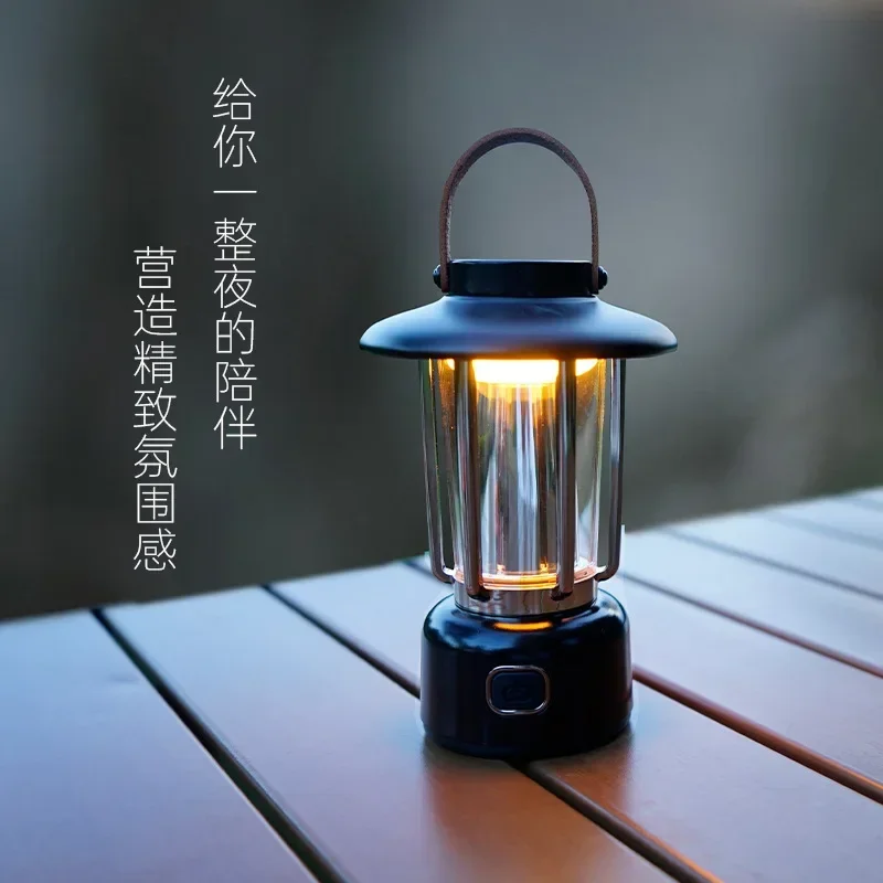 Outdoor Camping Tower Light Camp Table Atmosphere Warm Light