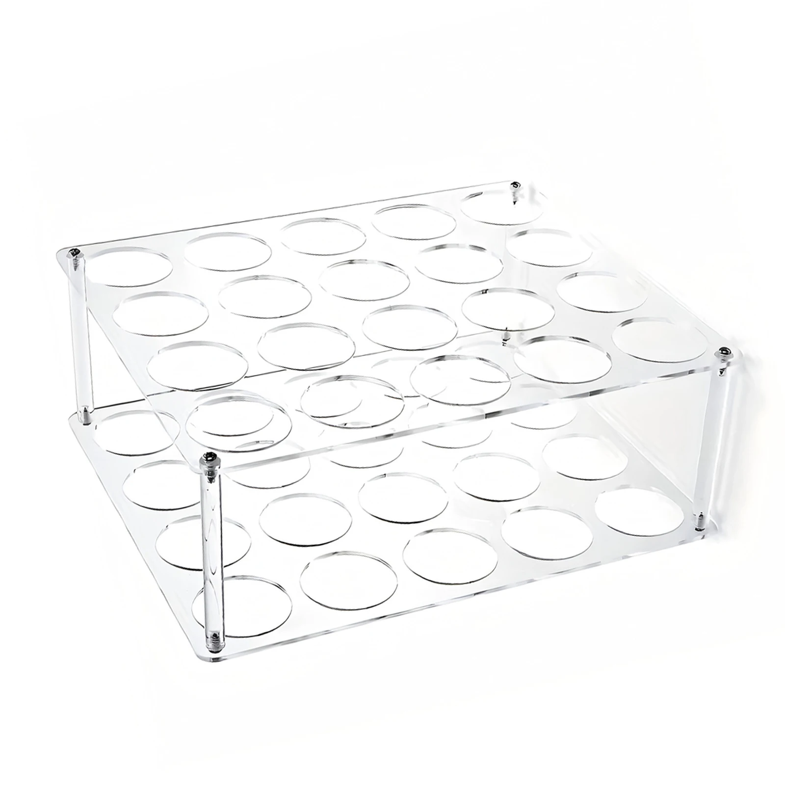 1 Piece Transparent 20-Hole Paper Roll Organizer Detachable Storage Rack For Wallpaper Art Supplies Home Decor Display