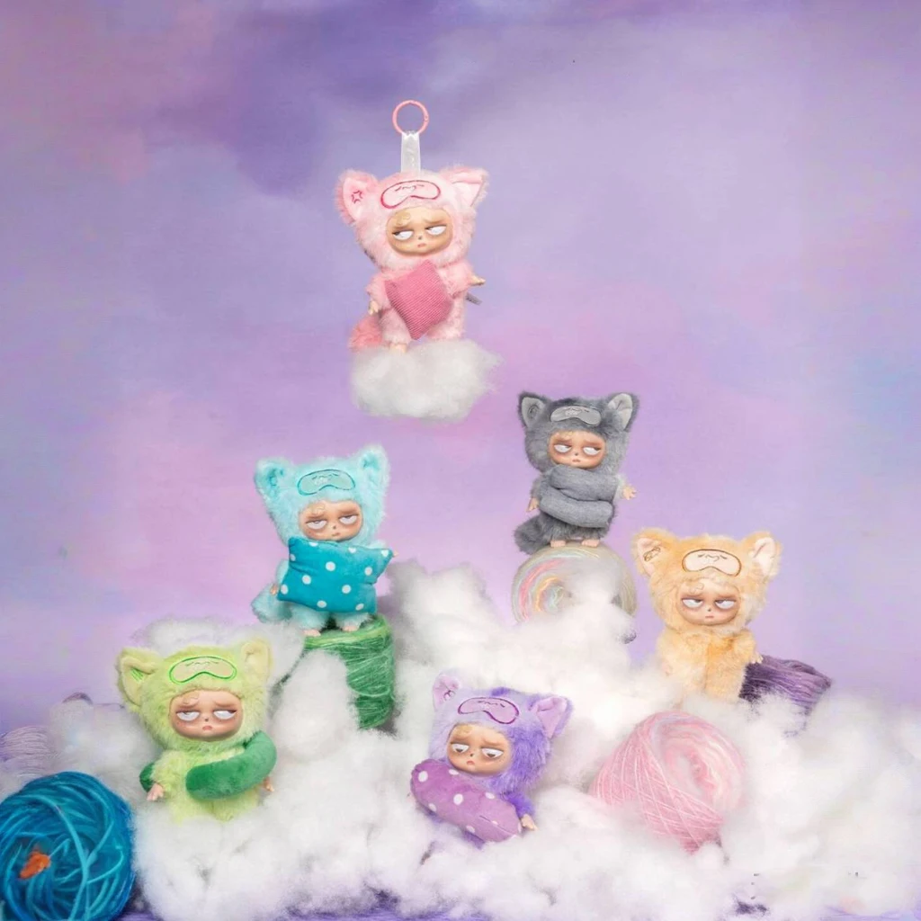 

【Spot】Grumpipi Insomnia Angry Doll V2 Whispers To Dreamland Series, милый плюшевый кулон, слепая коробка, персонализированная сумка, очаровательный подарок