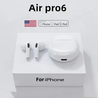 Pro 6 TWS Bluetooth Earphones Wireless Bluetooth Headset Noise Cancelling Earbuds with Mic Pro6 Wireless Headphones for IPhone
