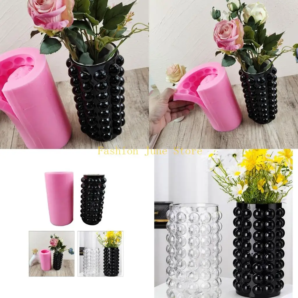 

N5KA пузырьковый цилиндр ваза для цветов силиконовая форма контейнер для сушеных цветов полимерная форма