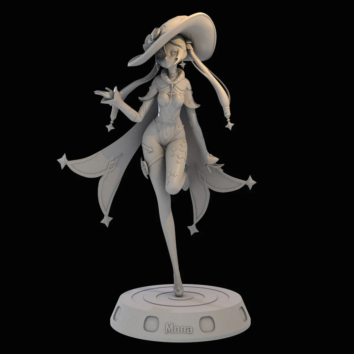 Game animation Genshin Impact 1 / 12 150mm Mona magician GK 3D printed resin hand-made model nude