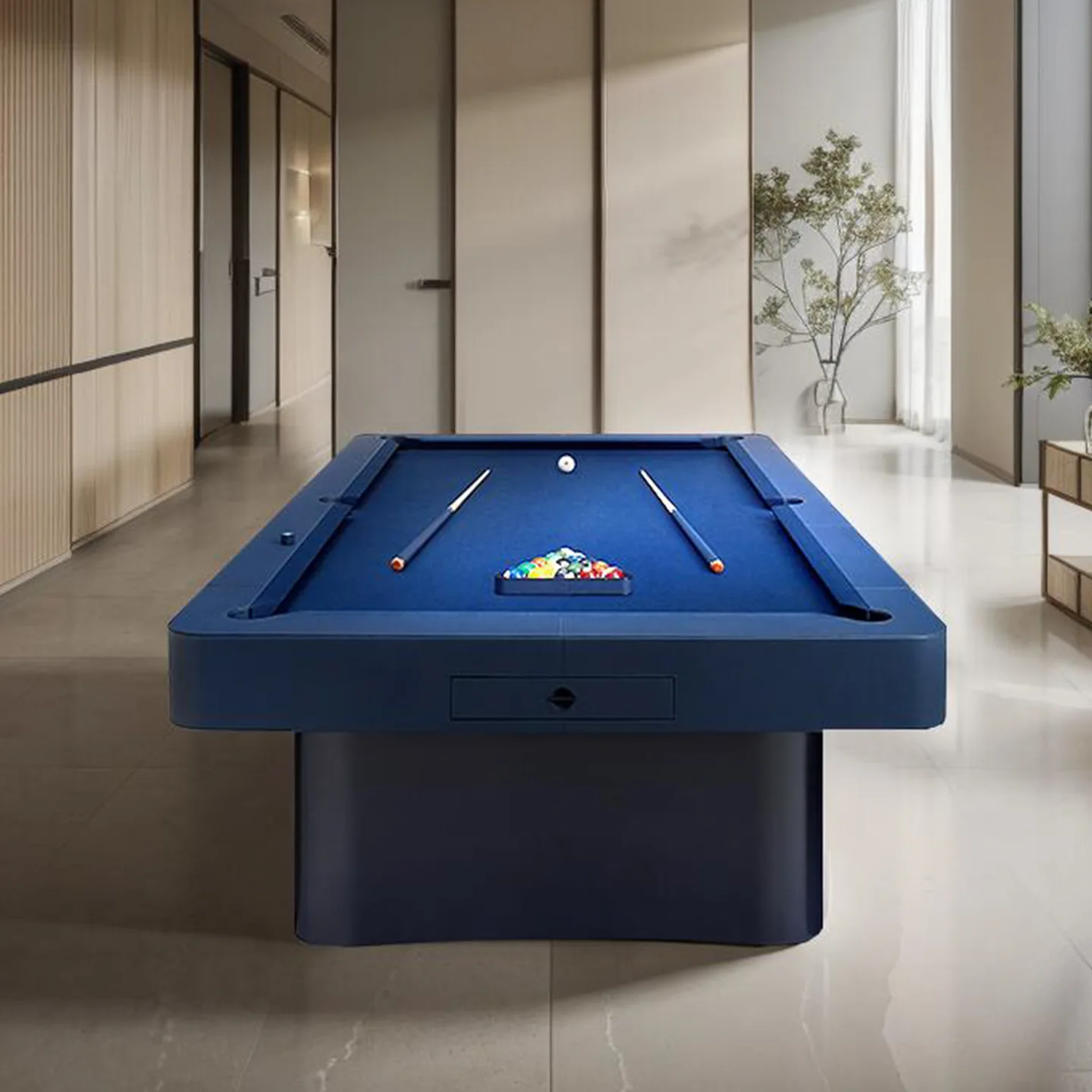 Light luxury high-end solid wood billiards table Modern simple Chinese living room Home fashion entertainment Leisure billiards