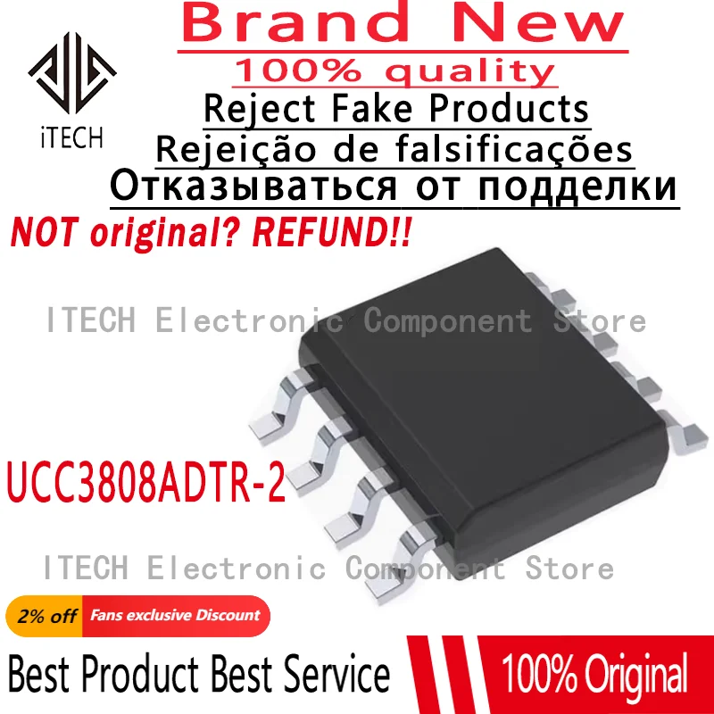 (10-50)pcs/lot UCC3808ADTR-2 3808A-2 UCC3808AD-2 UCC3808AD 100% New Original