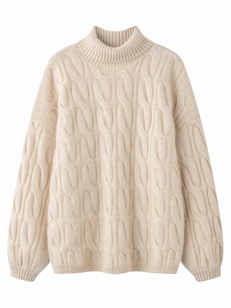 

TLOML утепленный женский свитер из 100% кашемира, водолазка, вязаный пуловер, кашемировый трикотаж, осенне-зимние свободные теплые удобные топы