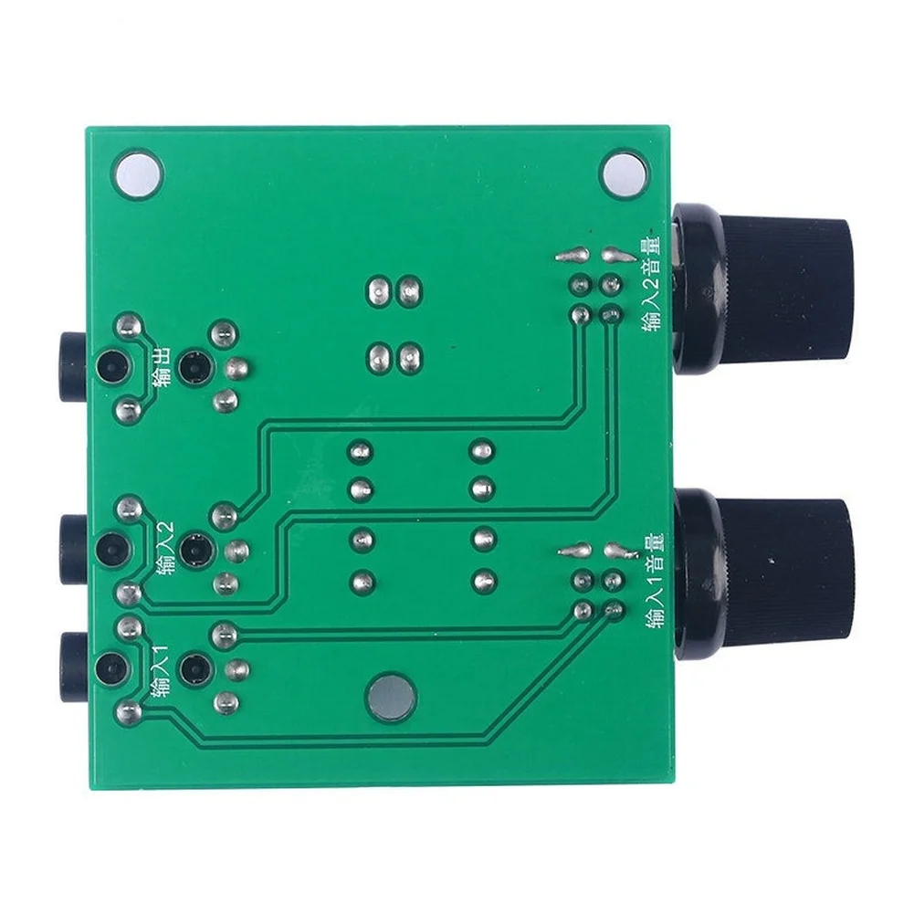 1pc FOR Hifi Dual Channel Passive Audio Preamplifier Audio Mixer Board 2 In 1 Out Audio Mixer For Audio Setups