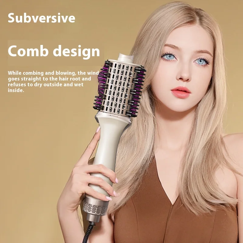 

2025 Best Seller 3 in 1 Negative Ion Hair Dryer Professional Hot Air Brush Electric One Step Hair Dryer Brush