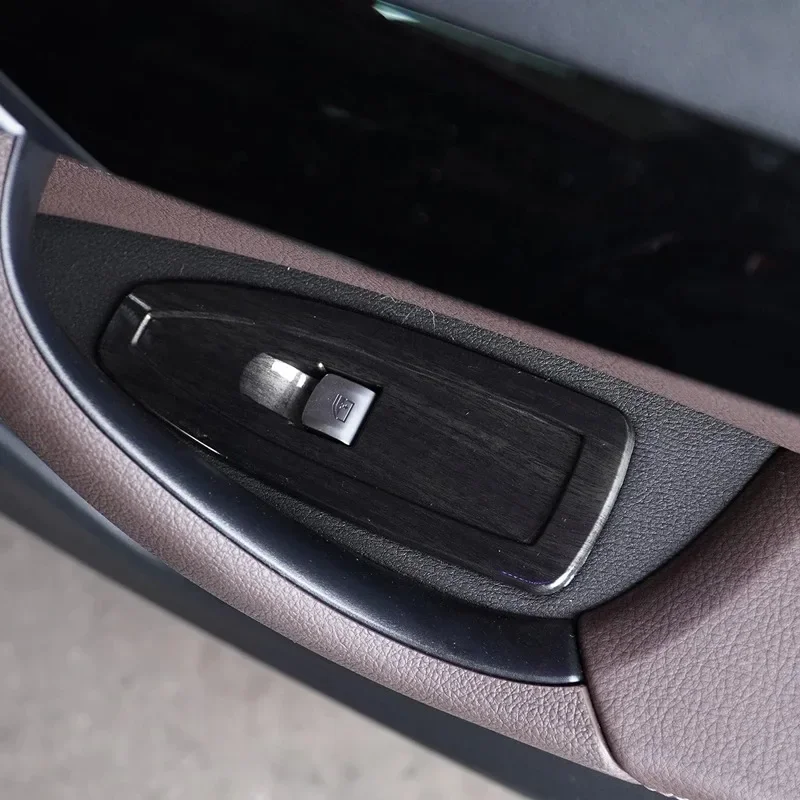 

ABS Carbon Fiber Car Window Lift Switch Button Control Frame Cover Decoration Interior Car Accessories For BMW X1 F48 2021