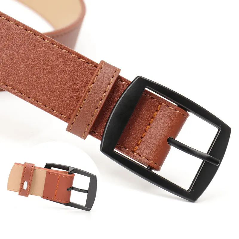 2025 Cintura alla moda con fibbia ad ardiglione per donna-Cintura per pantaloni casual con fibbia in metallo, accessori moda per l'uso quotidiano, cintura slim fit