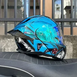 Motorcycle Flip Up Helmet Double Mirror Large Tail Four Seasons Full Face Cascos Para Moto Racing Motocross Night Vision Lenses