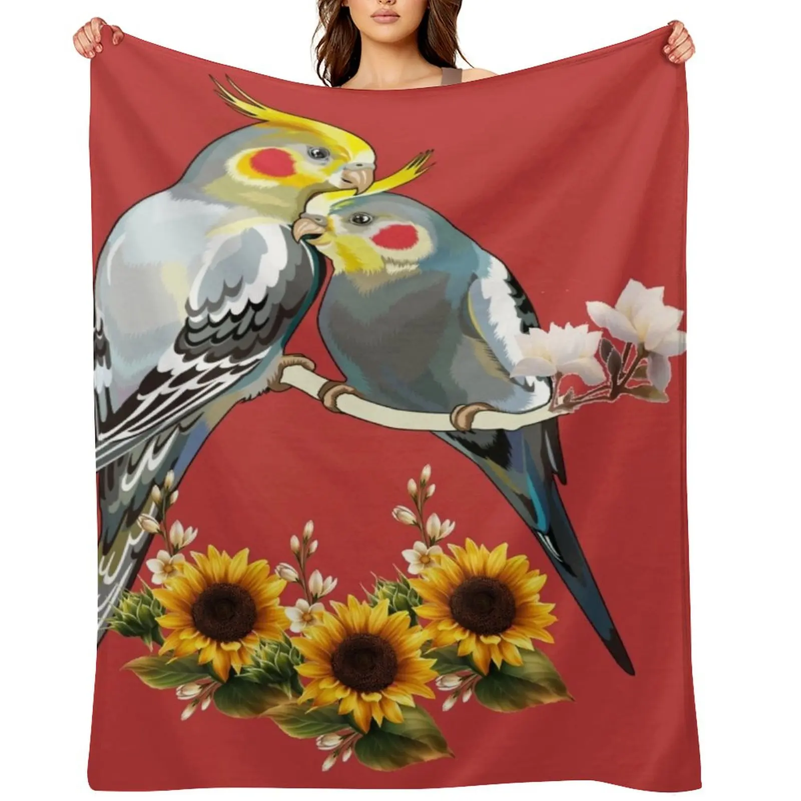 

Cockatiel parrot has a gray body Throw Blanket Luxury Thicken blankets ands Travel Warm Blankets