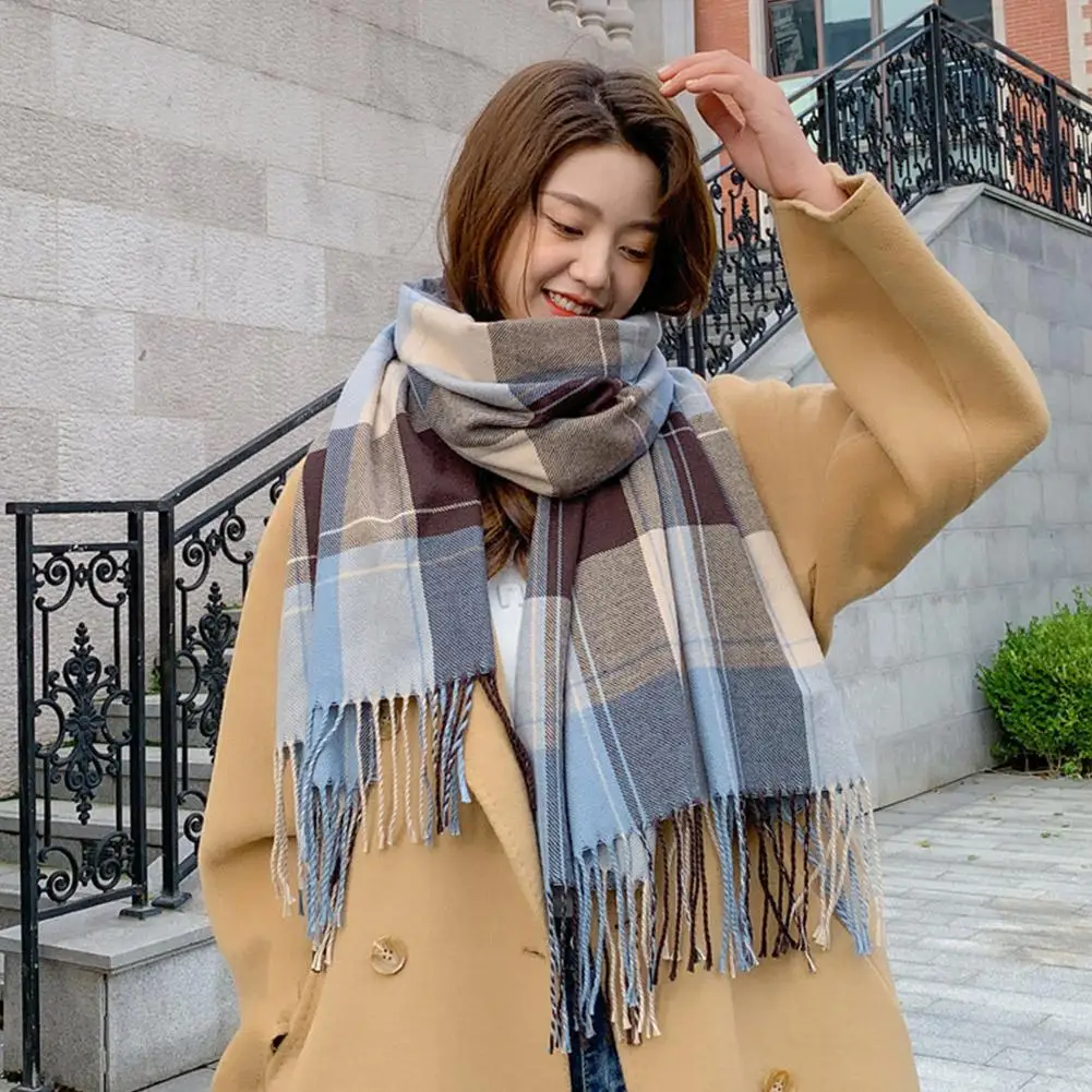 Scarf Ladies Fall And Winter Thickens Warm Neck Scarves Fashion Scarves Cloth Fanta And Fringed Blankets Men's Winter Shawls