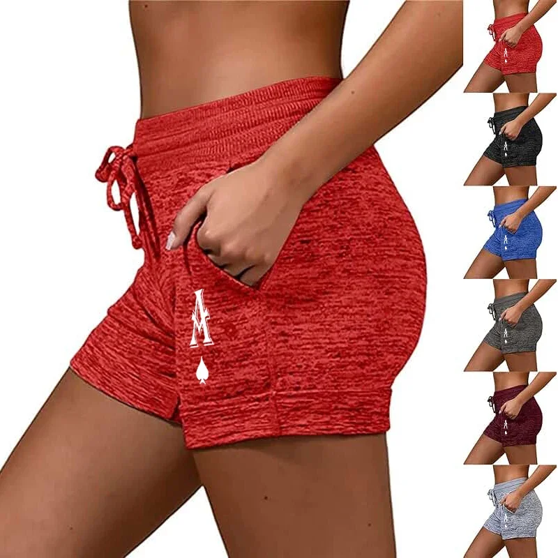 Women's Summer Skinny Casual Sports Elastic - Waist Beach Short Pants