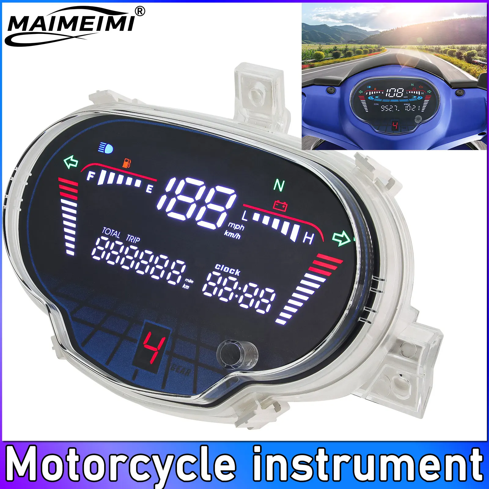 

Digita Meter Motorcycle Speedometer Odometer 1FDH35101000 for Yamaha Sight 115/Crypton Fi 114 Sirius Fi VEGA RR/ VEGA Customized