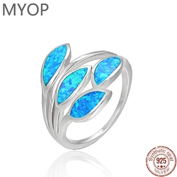 MYOP 2024 Jewelry 925 Sterling Silver Opal Ring Banquet Party Aura Full Open Size Approachable