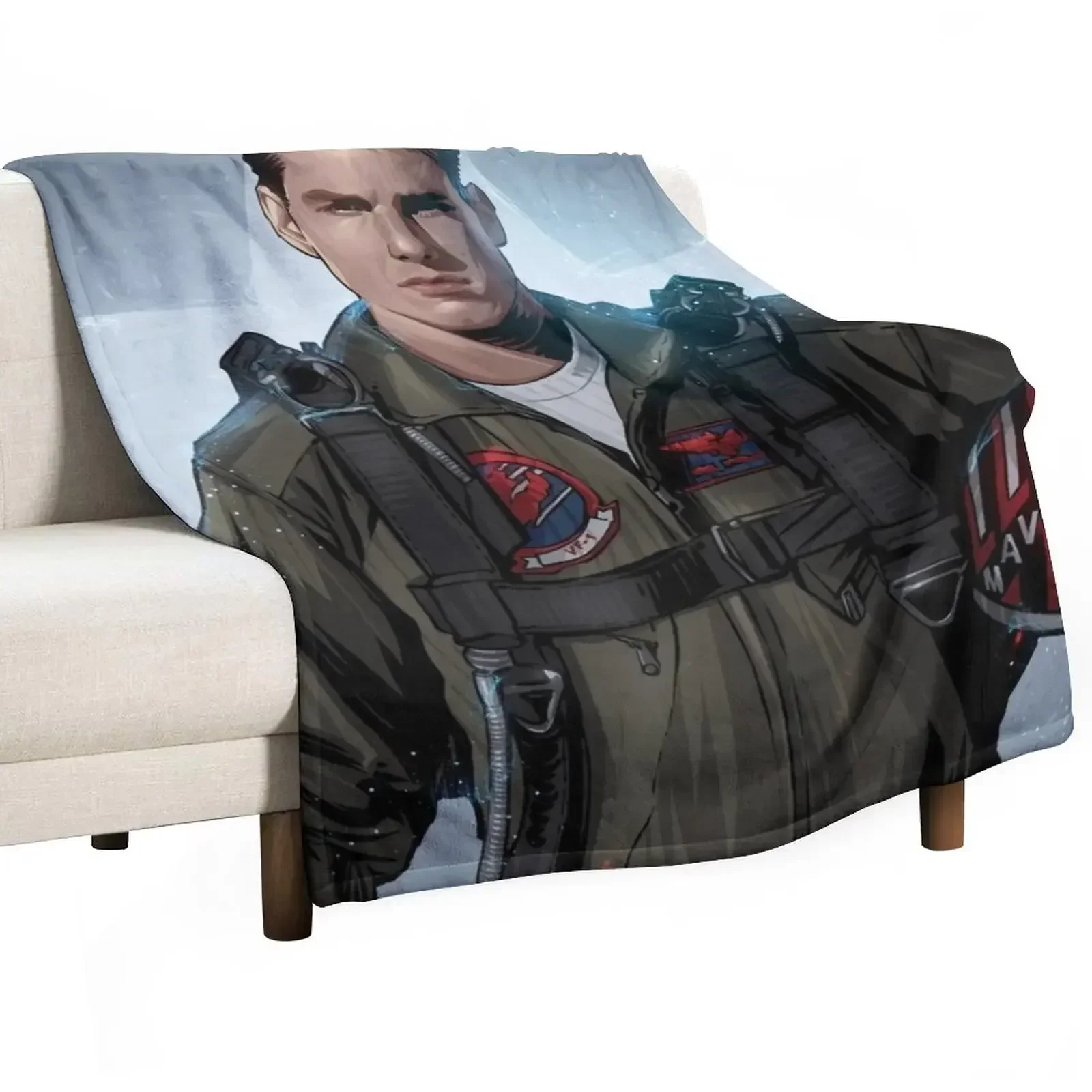 

TOP GUN Throw Blanket Beach Flannel Plush Blankets