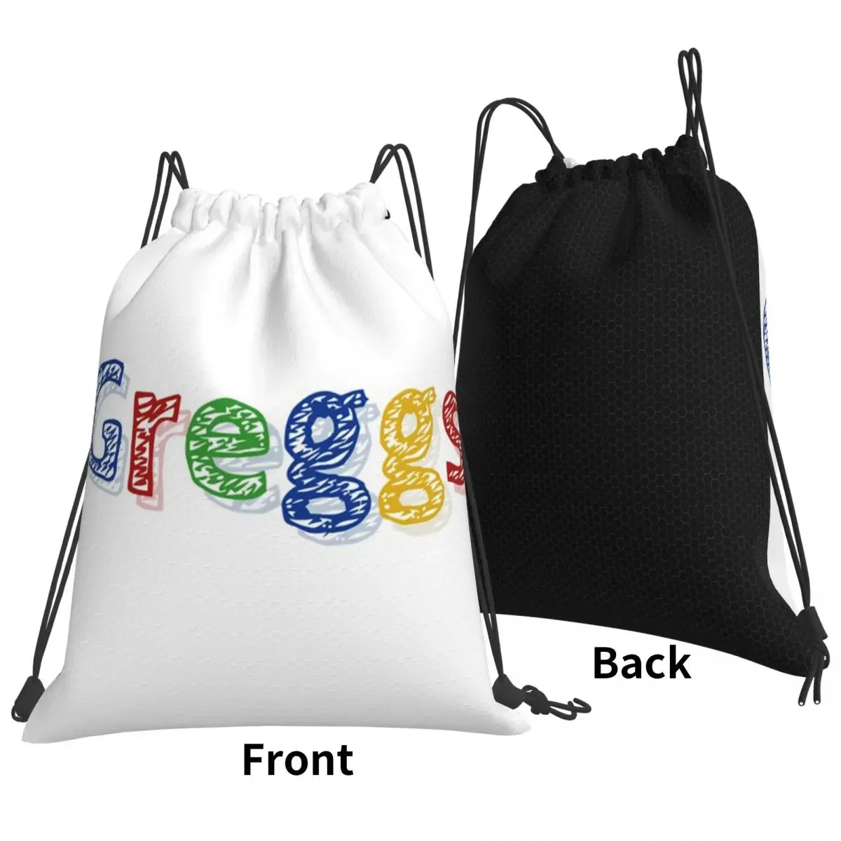 Trending Greggs Logo Backpacks Casual Drawstring Bags Drawstring Bundle Pocket Storage Bag Book Bags For Man Woman School