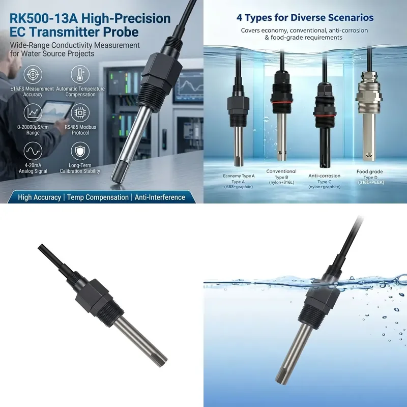 High Sensitivity Conductivity Meter with ABS Housing Graphite Probe CE RoHS ISO9001 Certified for Water Source Monitoring
