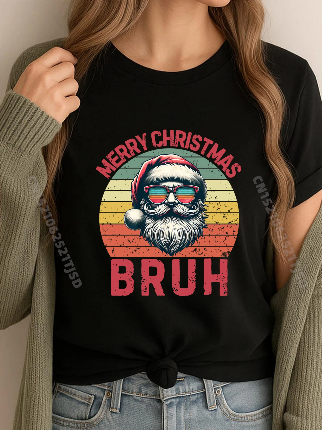 

I Do It For The Ho Необычная рождественская женская одежда Санта-Клауса Camisas De Hombre Vegan