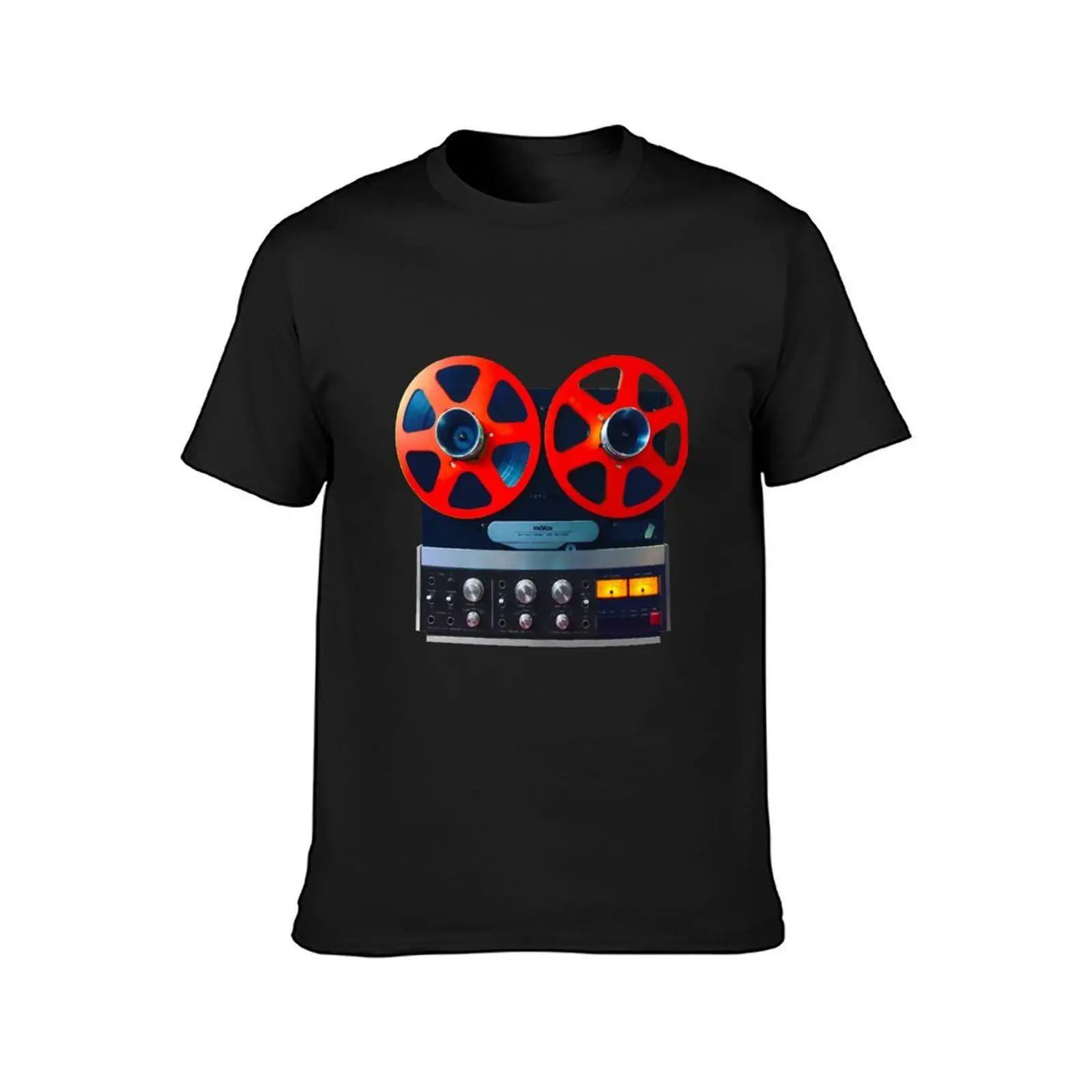 Vintage reel to reel tape recorder T-Shirt boys whites summer tops blanks customizeds mens t shirt