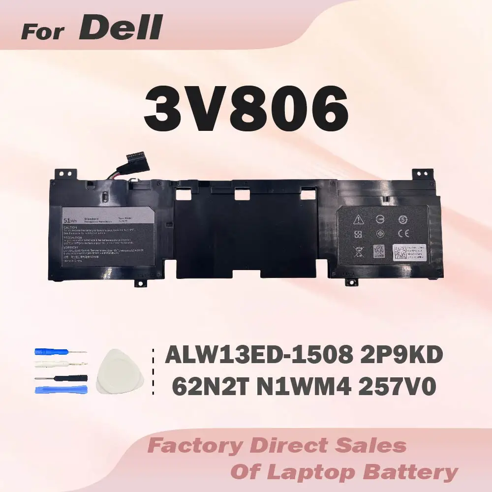 

3V806 Laptop Battery Replaceme for DeLL Alienware Echo 13 QHD 13 ALW13ED-1608 ALW13ED-2608 ALW13ED-2808 ALW13ED-1708 ALW13ED-180