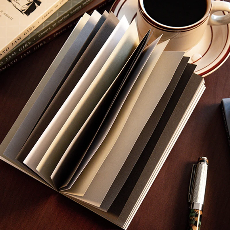 السيد بيبر، 60 ورقة/حقيبة "Paper Café" سلسلة من الكتب الورقية المزخرفة المتخصصة مخطط دفتر الورق العتيق