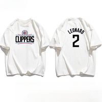 2025 New High-quality American Basketball Kawhi Leonard No. 2 Cotton T-shirt Clippers Men's Short-sleeved Crew Neck T-shirt