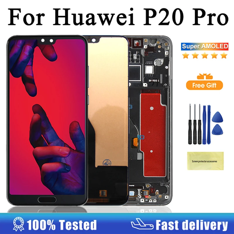 

6.1'' AMOLED Display For Huawei P20 Pro LCD Display Touch Screen Digitizer Assembly For Huawei P20 Pro LCD Screen Repair Parts