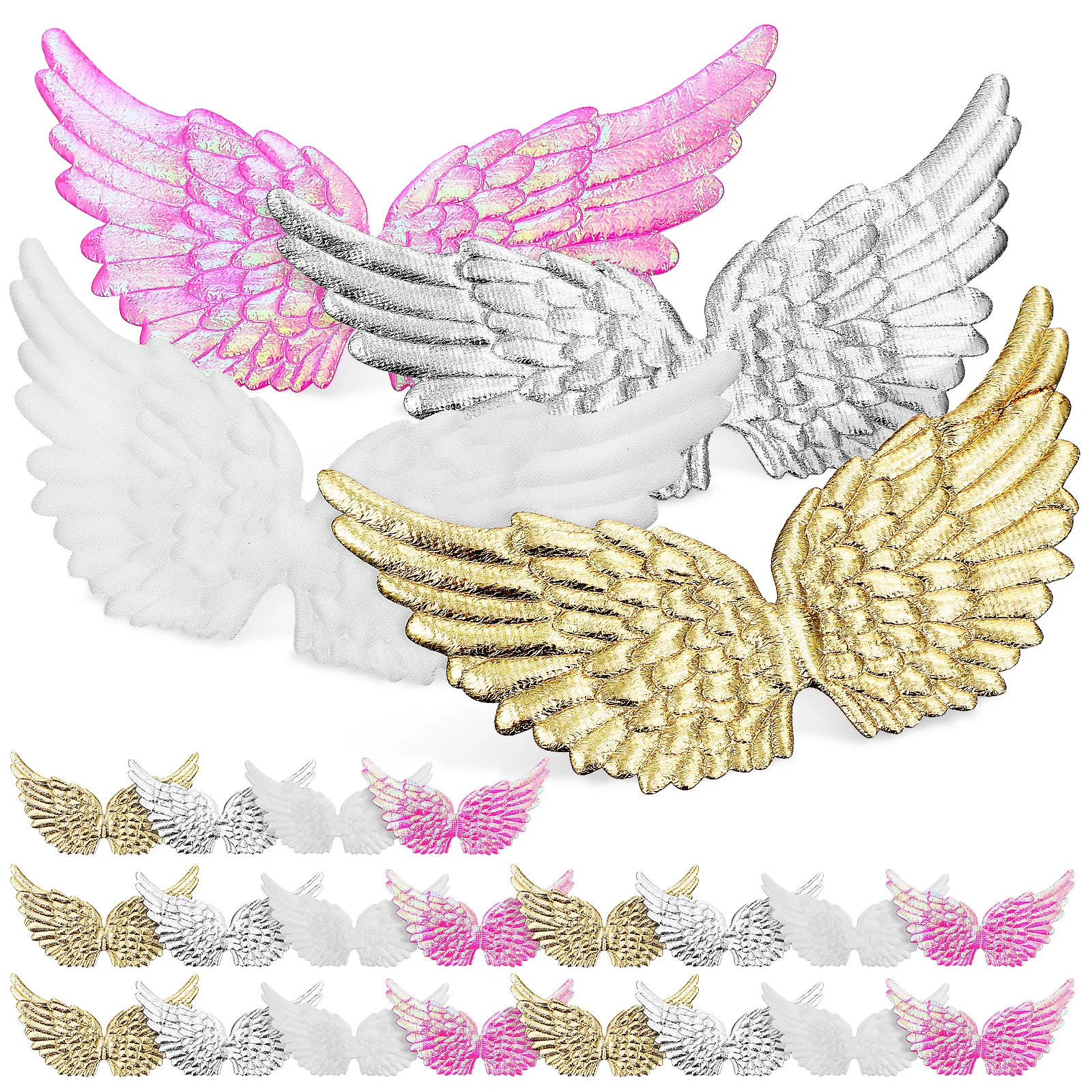 

24pcs 24 Pieces 5cm DIY Clothing Accessories Wing For Diy Making Glitter Angel Wings Mini Ornament for Crafts Gifts Christmas