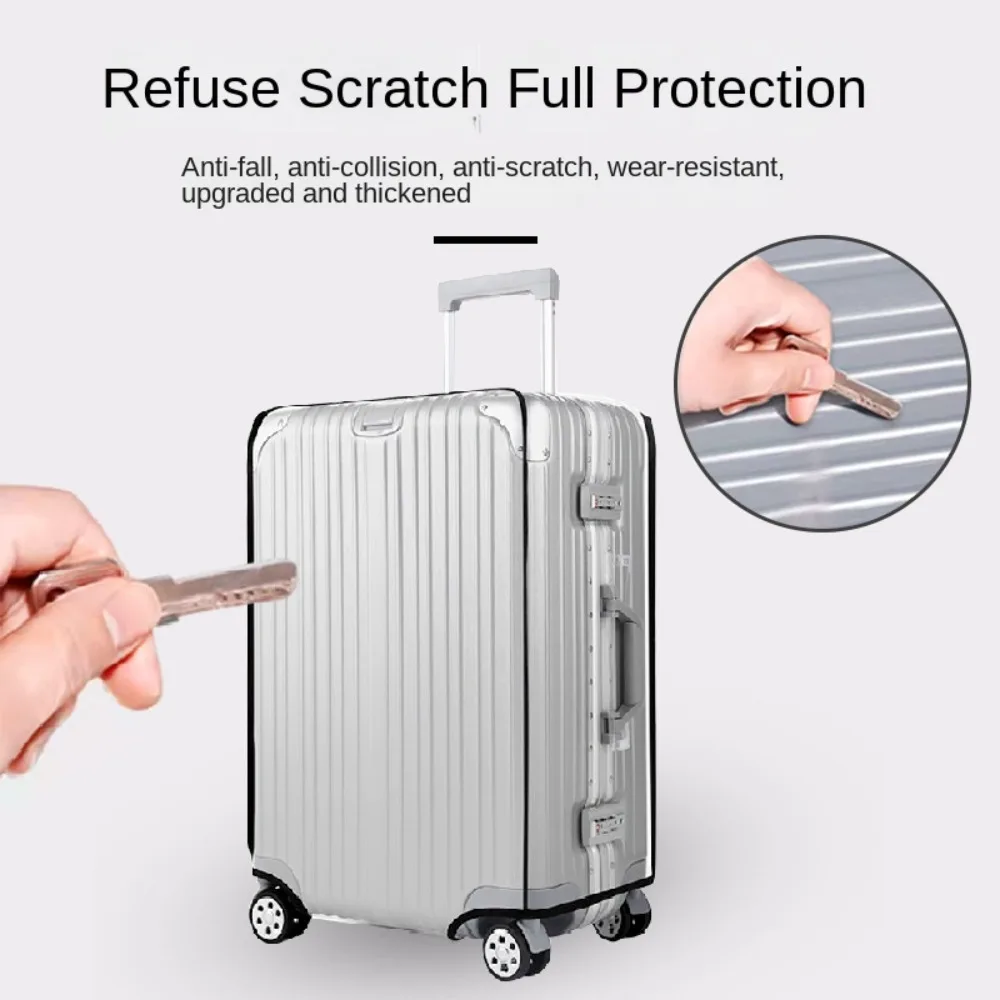 

Protective 18-30inch Luggage Protector Cover Clear Protective Suitcase Cover Rolling Waterproof Dustproof Cover Travel Accessory