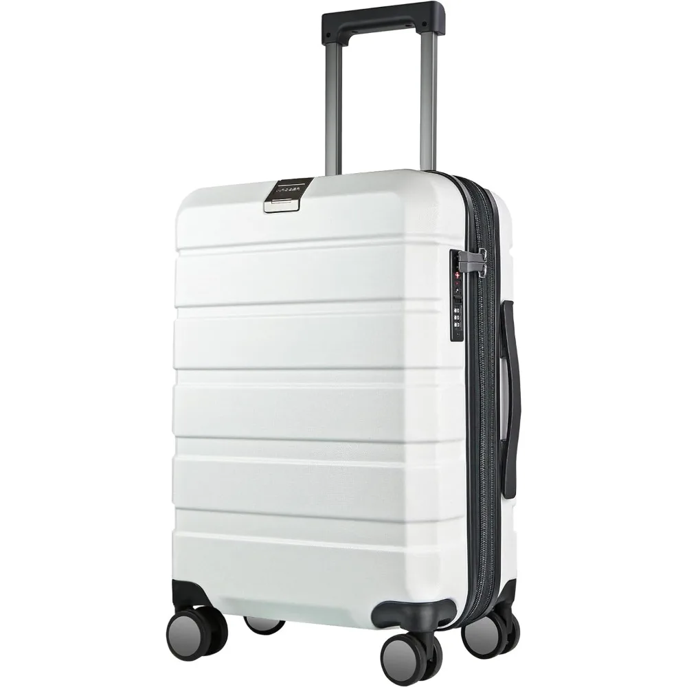 KROSER Hardside Expandable Carry On Luggage with Spinner Wheels & Built-in TSA Lock, Durable Suitcase Rolling Luggage