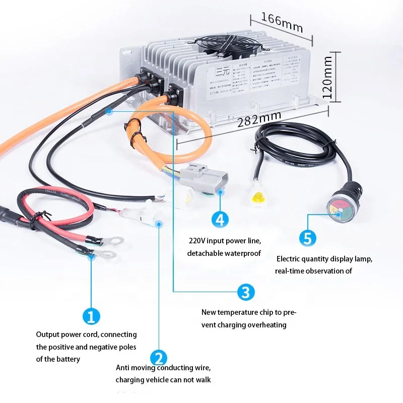 58.4v 67.2v Li Ion lithium Motorcycle Club Car Golf Cart 48v Lifepo4 Lpo 25A 30Amp Battery Charger