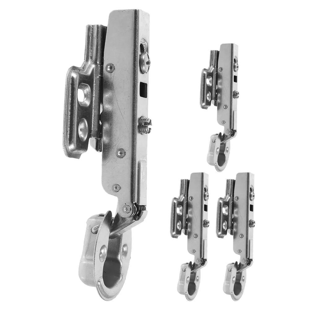 4 قطعة التخميد الهيدروليكي لينة إغلاق خزنة من الفولاذ المقاوم للصدأ مفصلات للمطبخ أبواب بدون إطار خزانة الأجهزة مفصلات