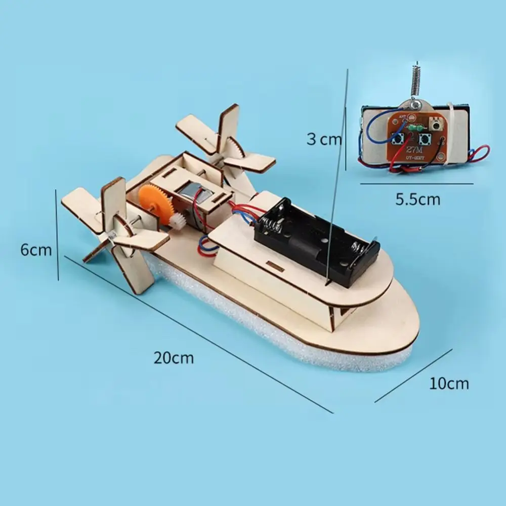 새로운 목재 DIY 보트 자동차 모델, 목재 색상, DIY 목재 자동차 장난감, 3D 조립 리모컨 보트