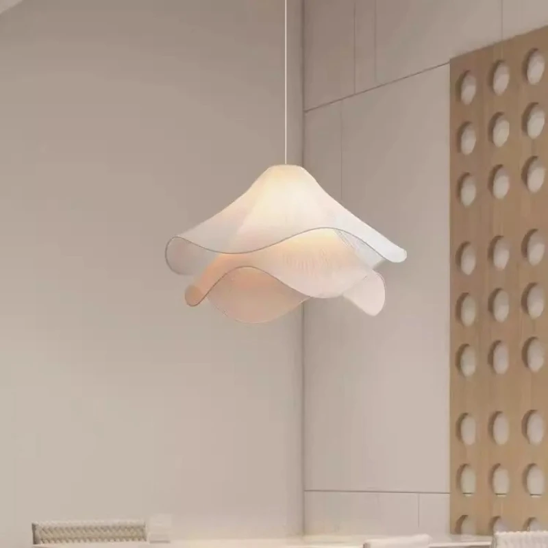 Art Decor Flower Pendant Light Fabric Lamps 80cm 60cm for Living Room Kids Room Dining Room Hanging Light Indoor Lighting