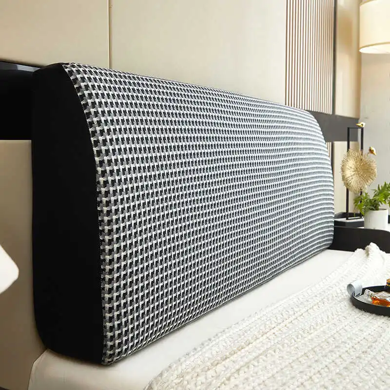 

Хлопково-льняной чехол для изголовья кровати, пылезащитный, полностью закрывающий, универсальный, элегантный, простой стиль, тканевая защита для дома