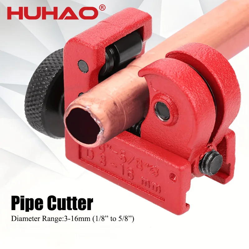 HUHAO Mini Copper Pipe Cutter 3-22mm Adjustable Tubing Cutter for Copper Aluminum Brass Tube Clean Precise Cutting Hand Tool
