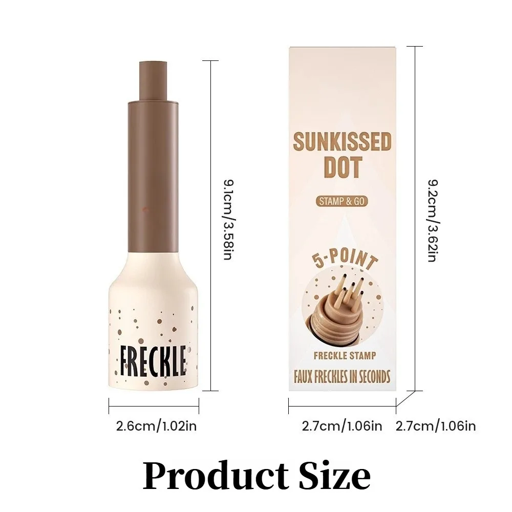 مقاوم للماء النمش المؤقتة ختم القلم 5-نقطة تغطية الضوء النمش وهمية علامة سريعة الجافة Sweatproof فو النمش القلم #6