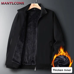 Thicken Inner Men's Winter Jacket Thermal Warm Jackets for Men's Winter Coats Business Casual Fleece Parkas Man Outerwear L-3XL