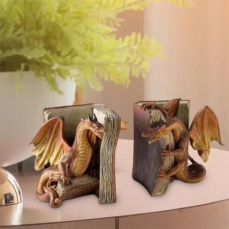 European and American style creative design personalized book dragon myth magic evil bookshelf wings fantasy book by book file