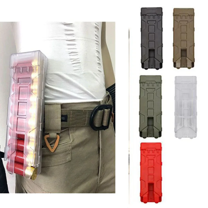 10 Rounds Tactical Shotgun Concealed Carry Holster Magazines 12 Gauge Reload Ammo Shells Molle Magazine Box Mag Pouch Bag Case