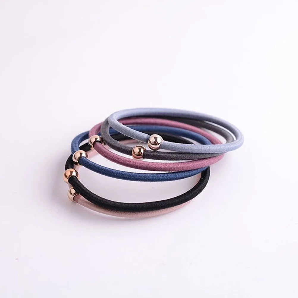 

20Pcs Elastic Ponytail Holders Hair Ties Hair Rope Stretch Bands for Women Girls Blue Grey Dark Red -Red