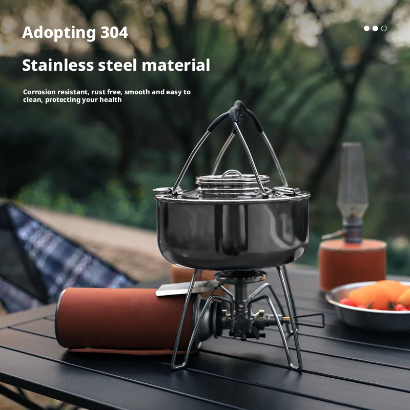 

Camping 1.5LWater Kettle Lightweight Aluminium Alloy Teapot for Outdoor Tourism Cookware Travel Hiking Picnic Tableware