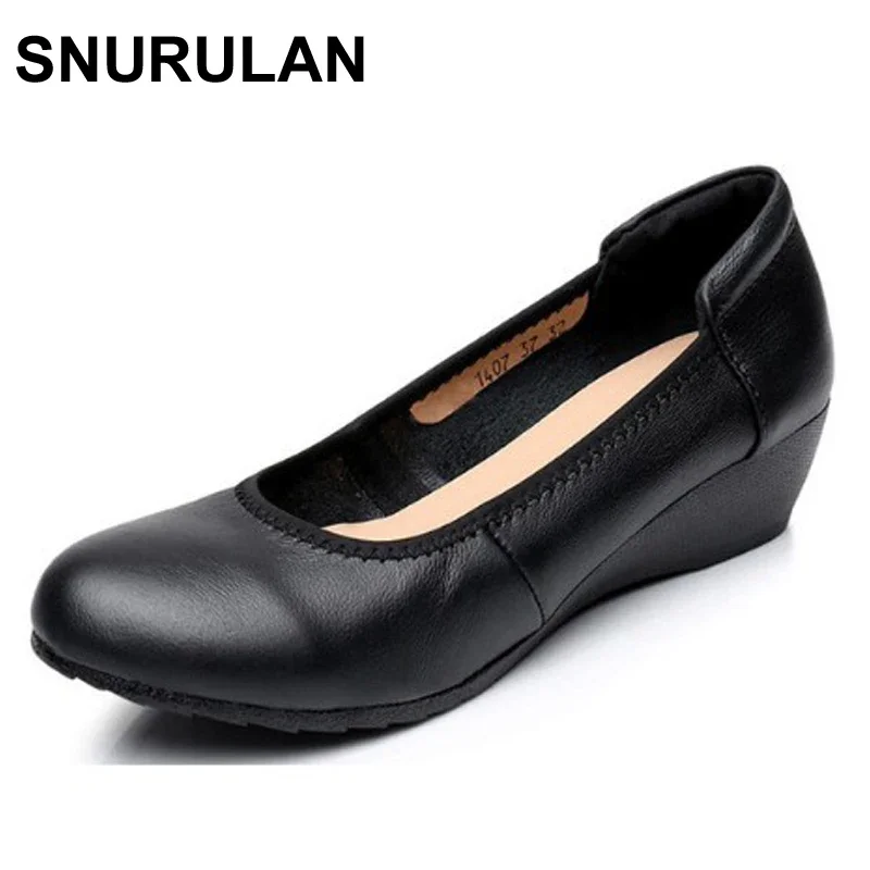 

SNURULAN женские весенние осенние модные туфли из натуральной кожи черные и белые туфли для медсестер женские туфли для вождения на плоской подошве