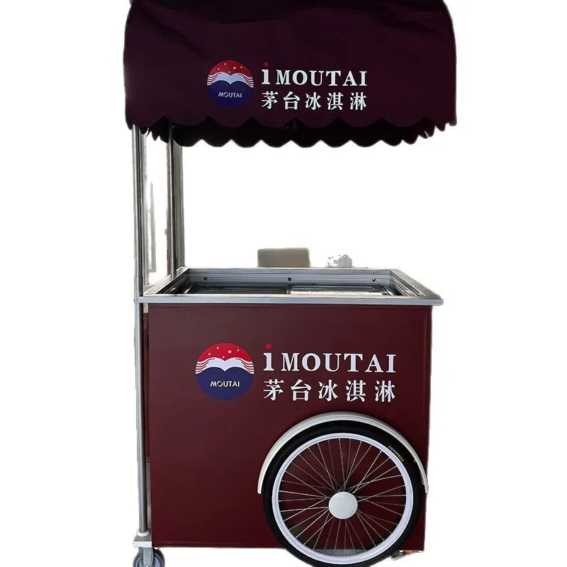 

Mobile Selling Popcorn Cart Fast Food Stall Cart